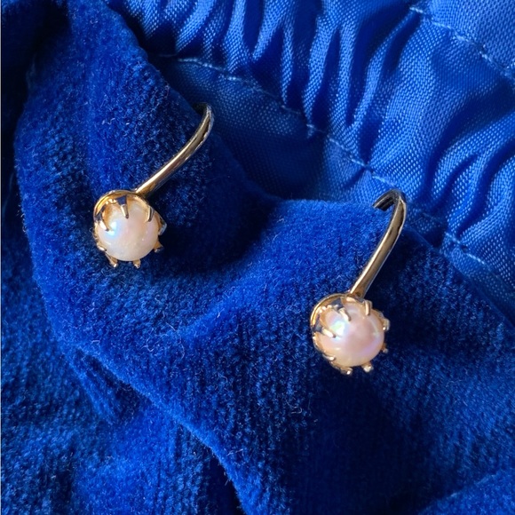 Vintage 1950 pearl earrings 1 set is real pearl - Picture 6 of 15